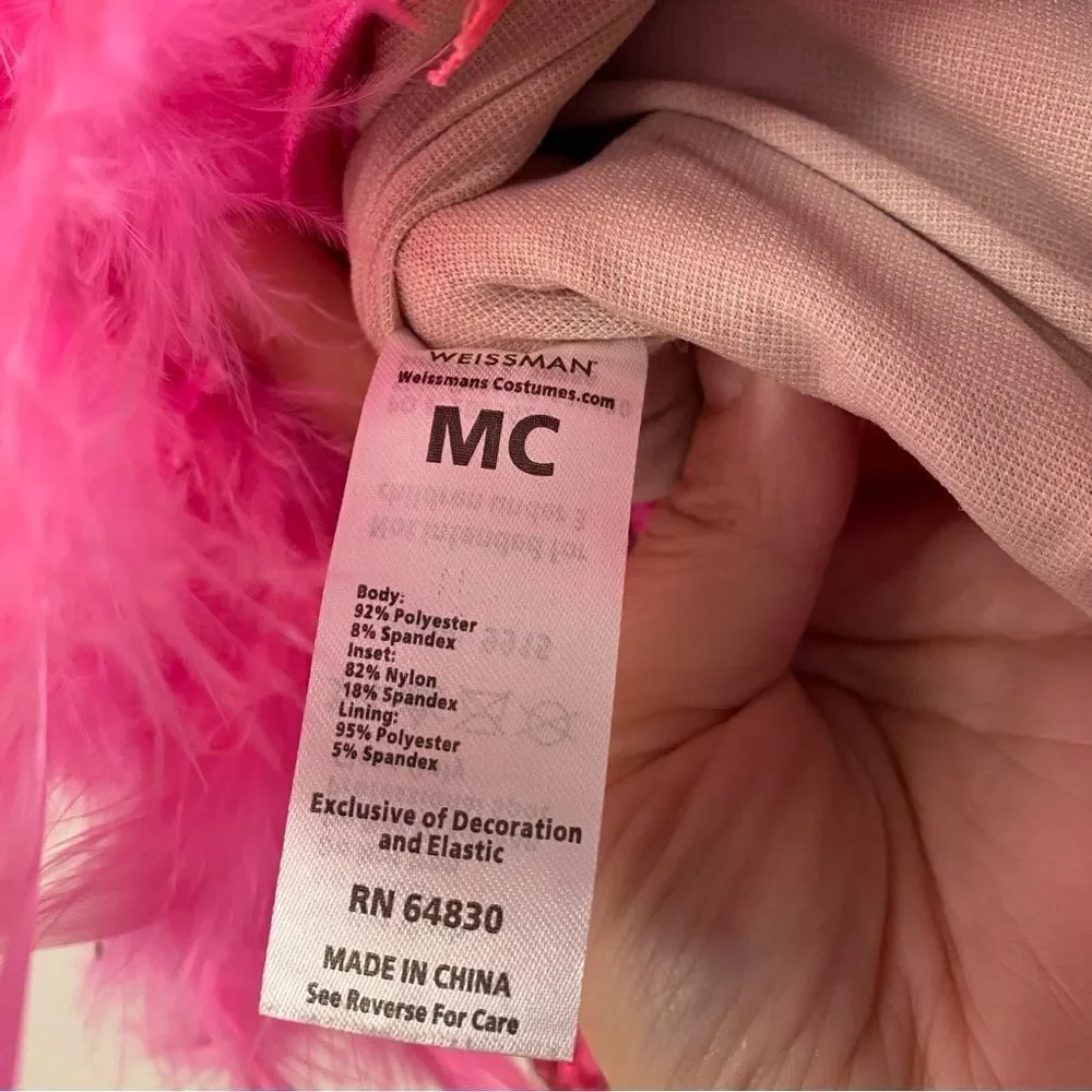 WEISSMAN Dance Costume pink feather  Hollywood Tonight 9915 child MC child